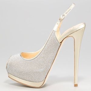 Giuseppe Zanotti Metallic Glitter Platform